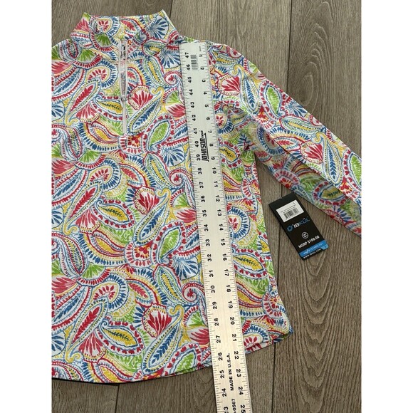 IBKUL Women's Long Sleeve Paisley Top - Multicolor - Picture 7 of 10